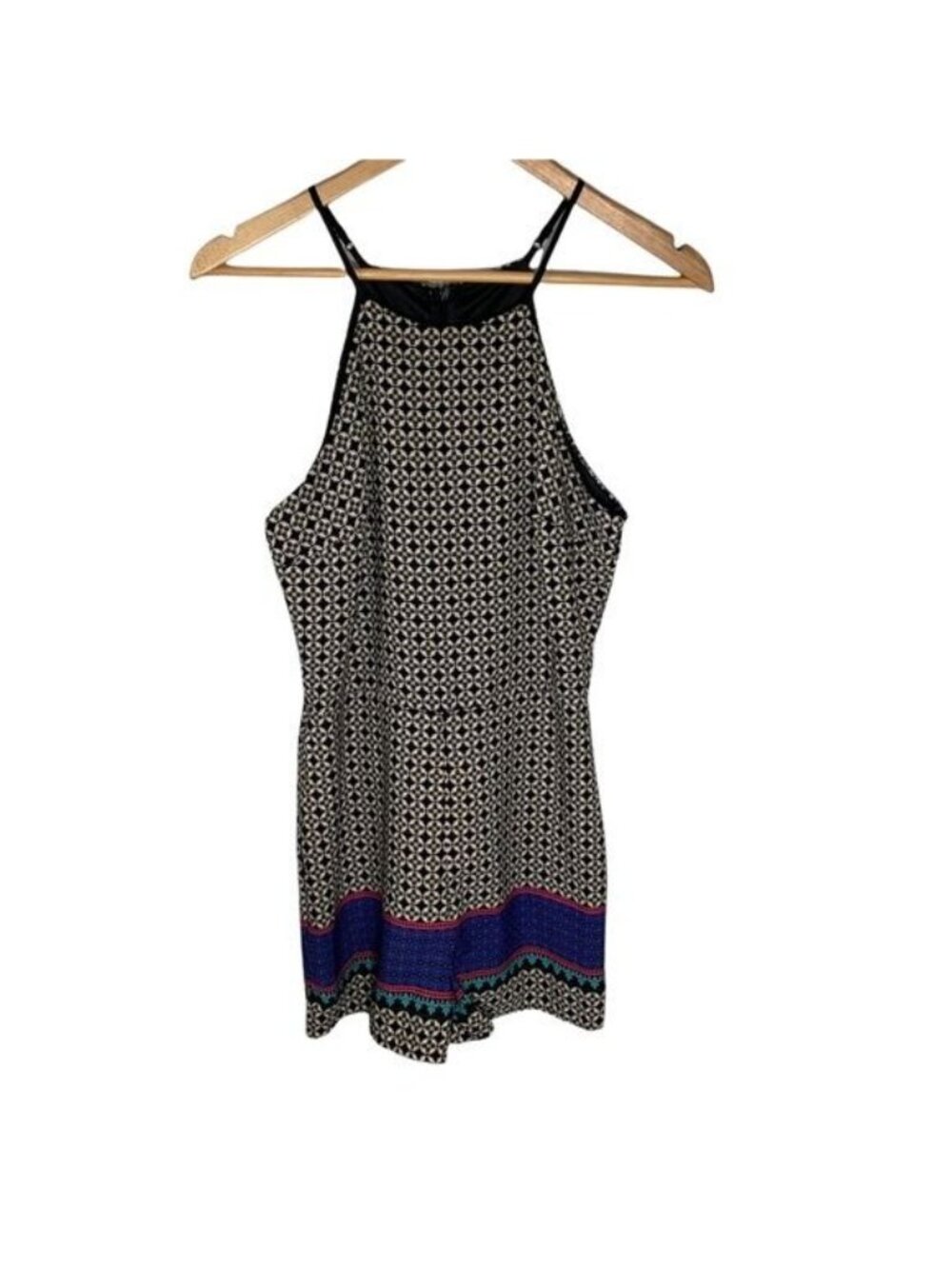 Anna Grace Black Sleeveless Romper Women Small Casual Summer